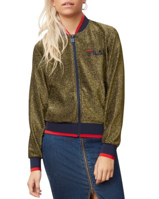 metallic gold fila jacket