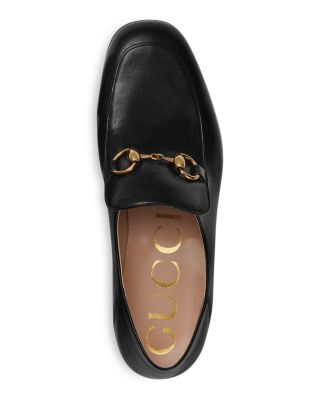 靴 GUCCI Horsebit leather Heel Loafers Gucci Women's Horsebit Leather & Crystal Heel Loafers
