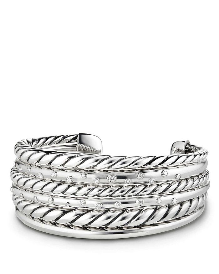 David Yurman Pure Form Cuff Bracelet with Diamonds | Bloomingdale's