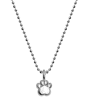 ALEX WOO STERLING SILVER MINI PAW CHAIN NECKLACE, 16,NMINIPA-16S