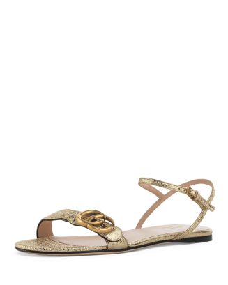 Gucci Women's Marmont Leather Double G Sandals | Bloomingdale's
