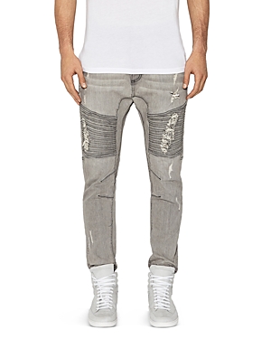 NXP DESTROYER MOTO NEW TAPERED FIT JEANS IN WOLF GRAY,NPMDP002