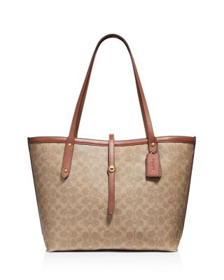 COACH Signature Coated Canvas Market Tote Bloomingdale s