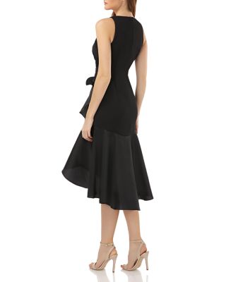Carmen Marc Valvo Ruffled Crepe Cocktail Dress | Bloomingdale's Women