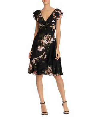 lauren ralph lauren floral georgette dress