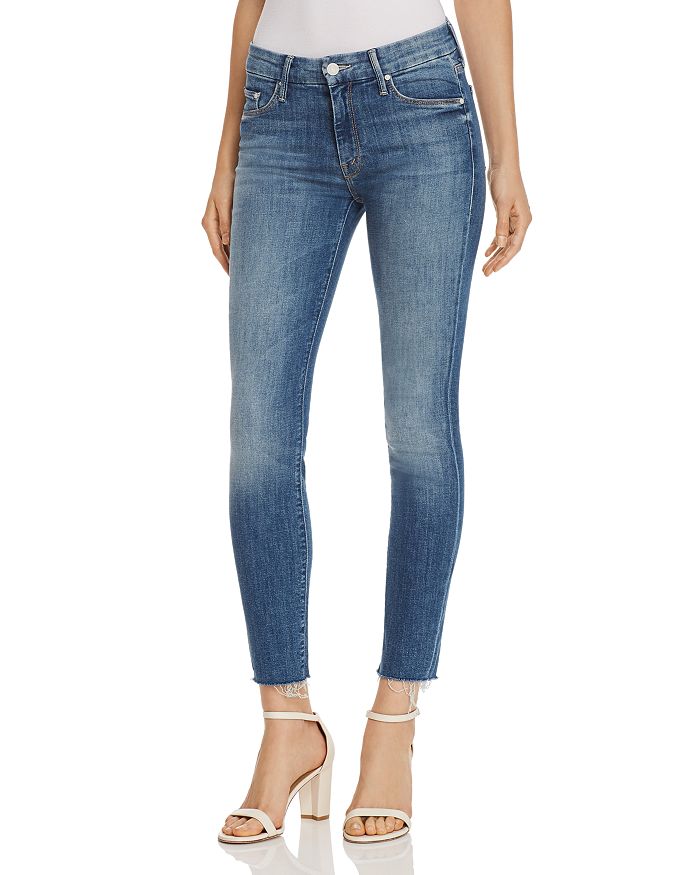 MOTHER The Looker Ankle Fray Skinny Jeans in One Smart Cookie ...