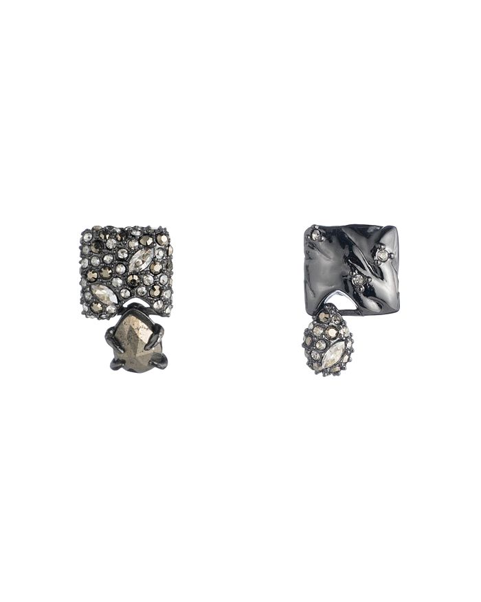 ALEXIS BITTAR MISMATCHED CRYSTAL CLUSTER STUD EARRINGS,AB73E038