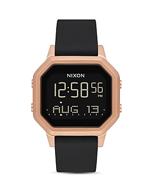 Shop Nixon Siren Ss Watch, 33mm X 36mm In Black/rose Gold