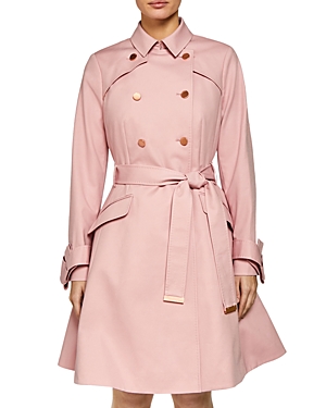 TED BAKER MARRIAN FLARED TRENCH COAT,WC8WGJ17MARRIANDUSKY
