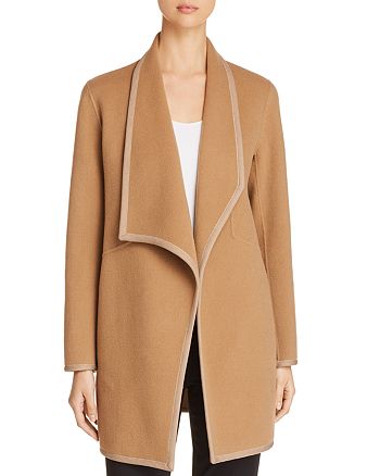 Elie Tahari Christina Draped Open-Front Coat | Bloomingdale's