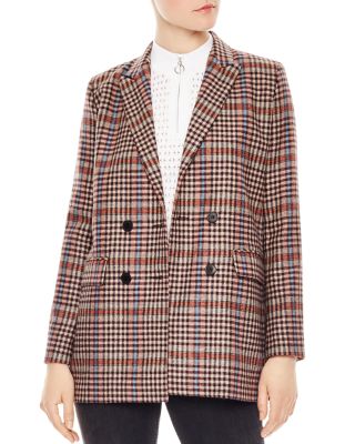 sandro checked blazer