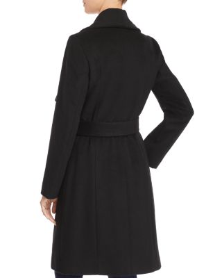 black hooded wool coat womens