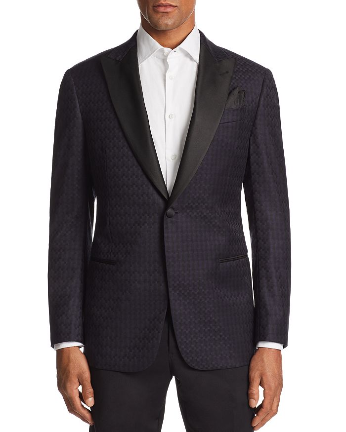 Armani G-line Tonal Printed Tailored Fit Jacket | Bloomingdale's
