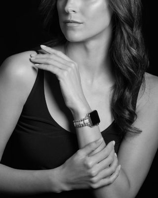 Sterling Silver Smart Caviar Apple™ Smartwatch Straps