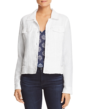 Shop Tommy Bahama Two Palms Raw-edge Linen Jacket In White