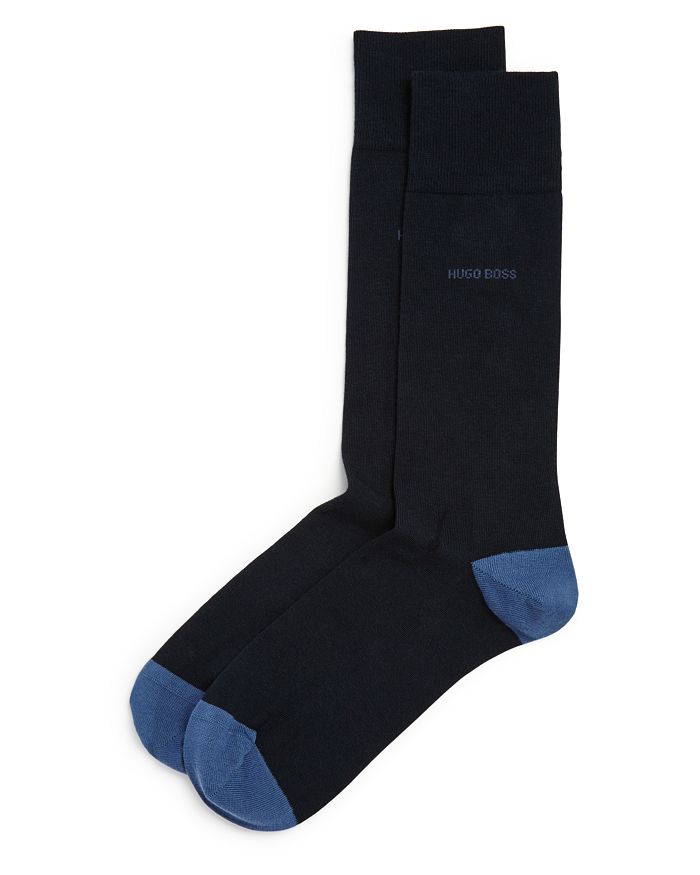 Hugo Boss Matt Dress Socks In Dark Blue