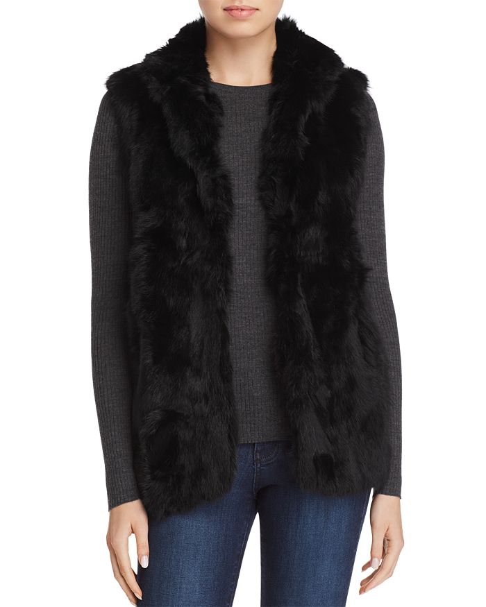 Adrienne Landau Rabbit-Fur Vest | Bloomingdale's