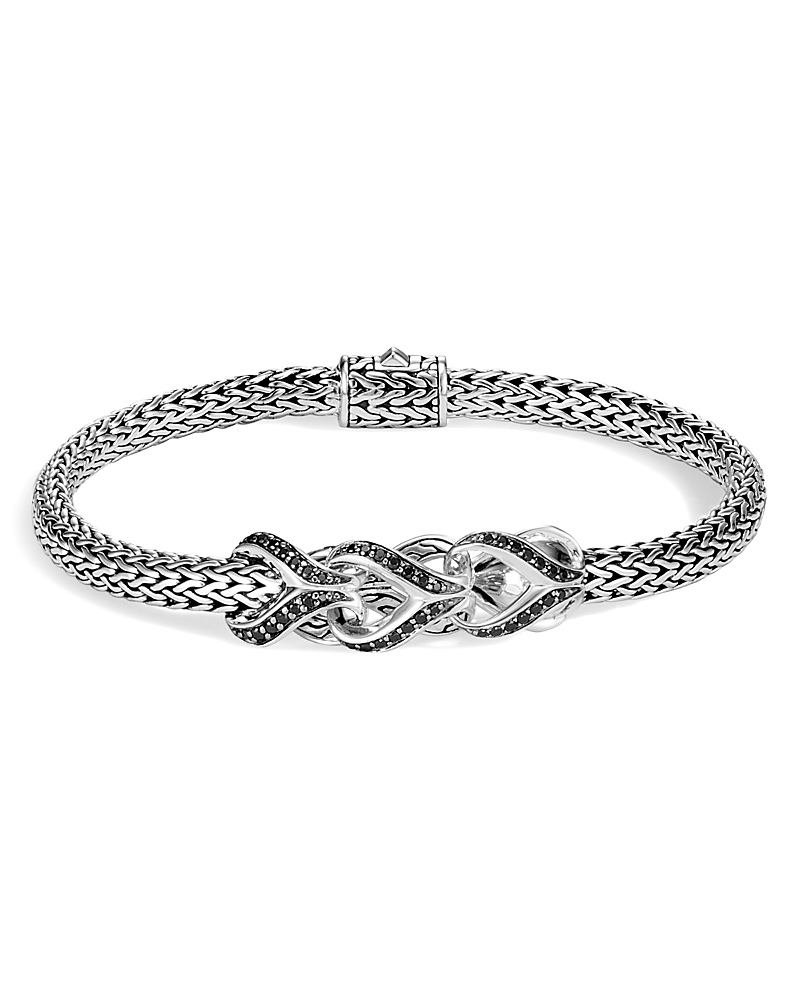 John Hardy Sterling Silver Classic Chain Black Sapphire & Black Spinel Small Bracelet, 5mm