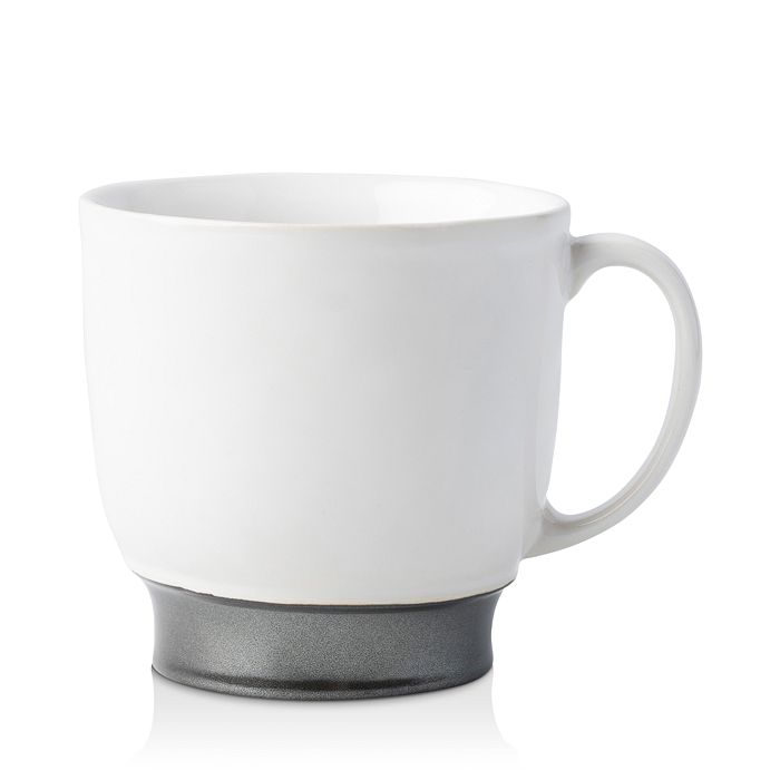 Shop Juliska Emerson Pewter Cofftea Cup In White/pewter