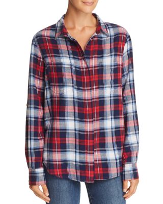 Plaid Split Shirt
