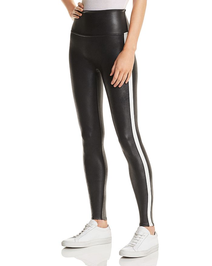 Assets by Spanx faux leather leggings size S gold and black blend