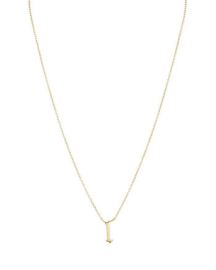 Shop Argento Vivo Gothic Initial Pendant Necklace, 16 In Gold/l
