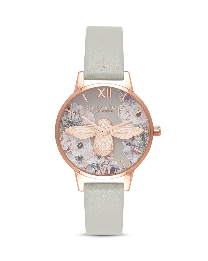 OLIVIA BURTON WATERCOLOR-EFFECT FLORAL WATCH, 30MM,OB16PP43