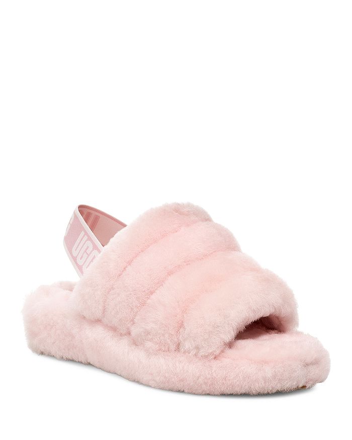 Ugg Women's Fluff Yeah Shearling Slingback Slippers In Seashell Pink