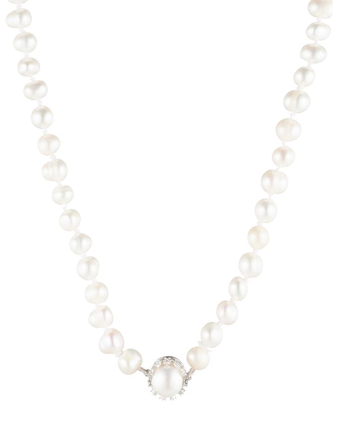 CAROLEE CULTURED FRESHWATER SINGLE ROW PEARL NECKLACE, 18,CLN00837S130