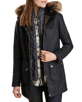 womens barbour wax jacket with hood