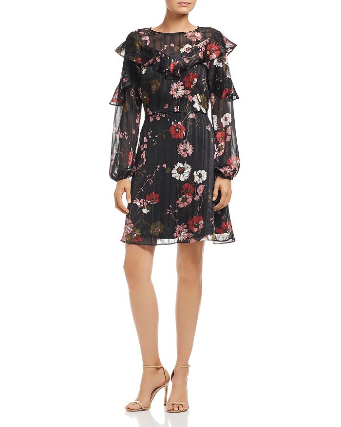 Adrianna Papell Serene Garden Ruffle Dress | Bloomingdale's