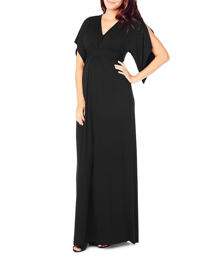 Ingrid & Isabel Maternity Kimono Maxi Dress In Black ModeSens