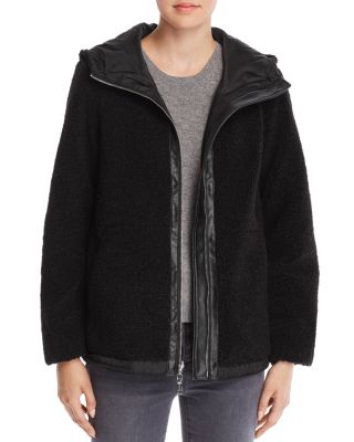 vince camuto hooded faux fur coat