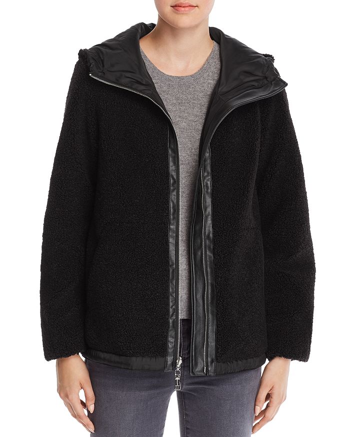 Vince Camuto Hooded Faux Fur Zip Front, Hooded Faux Fur Coat Vince Camuto