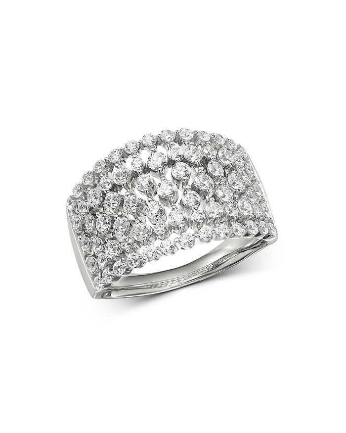 Bloomingdale's Diamond Grid Statement Ring In 14k White Gold, 1.50 Ct. T.w. - 100% Exclusive