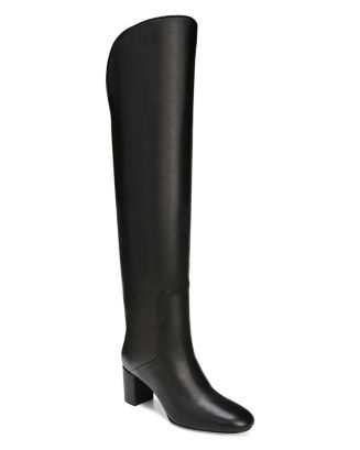 Via Spiga Women's Nair Almond Toe Leather Mid-Heel Boots | Bloomingdale's