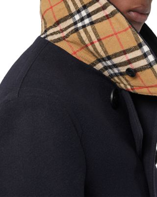 BURBERRY★素敵！BLAIRMONT DOUBLE-BREASTED PEACOAT W/WARMER Burberry // Navy & Red Wool Double Breasted Coat – VSP
