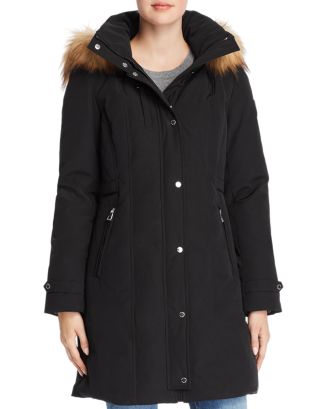 VINCE CAMUTO Faux Fur Trim Parka | Bloomingdale's