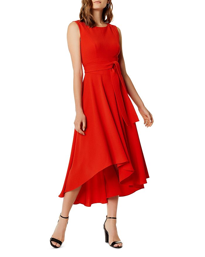 Karen millen hot sale red asymmetric dress