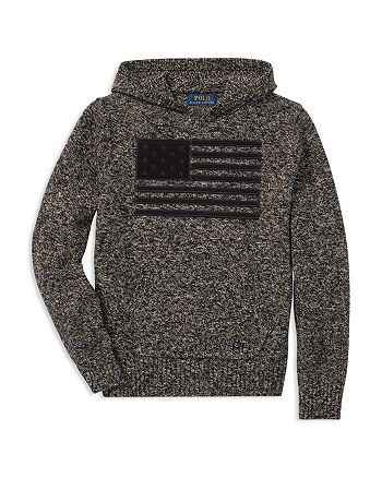 Ralph Lauren Boys Marled American Flag Hoodie Big Kid Bloomingdale S