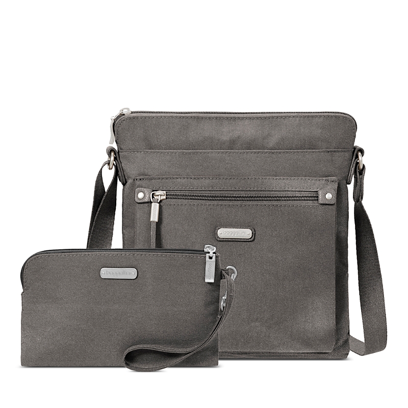 Baggallini New Classic Go Bag With Rfid Phone Wristlet In Sterling Shimmer