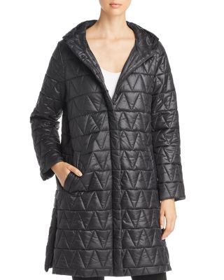 eileen fisher hooded quilted coat