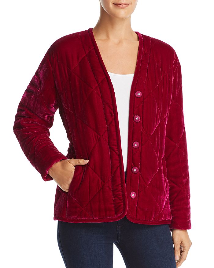 Rebecca Taylor Quilted Velvet Jacket Bloomingdale s
