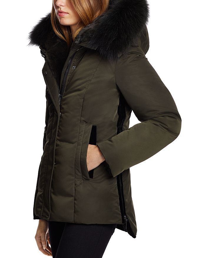 Dawn levy luka saga fur trim short down parka online