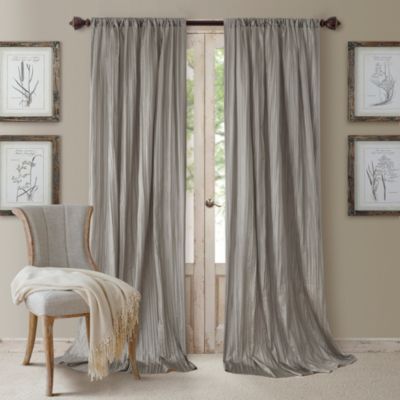 Athena 52&amp;quot; x 84&amp;quot; Crinkled Curtain Panels, Pair with Scarf Valance