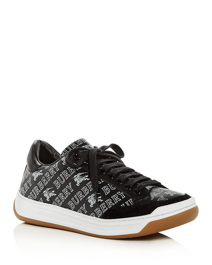 Burberry logo print leather sneakers store