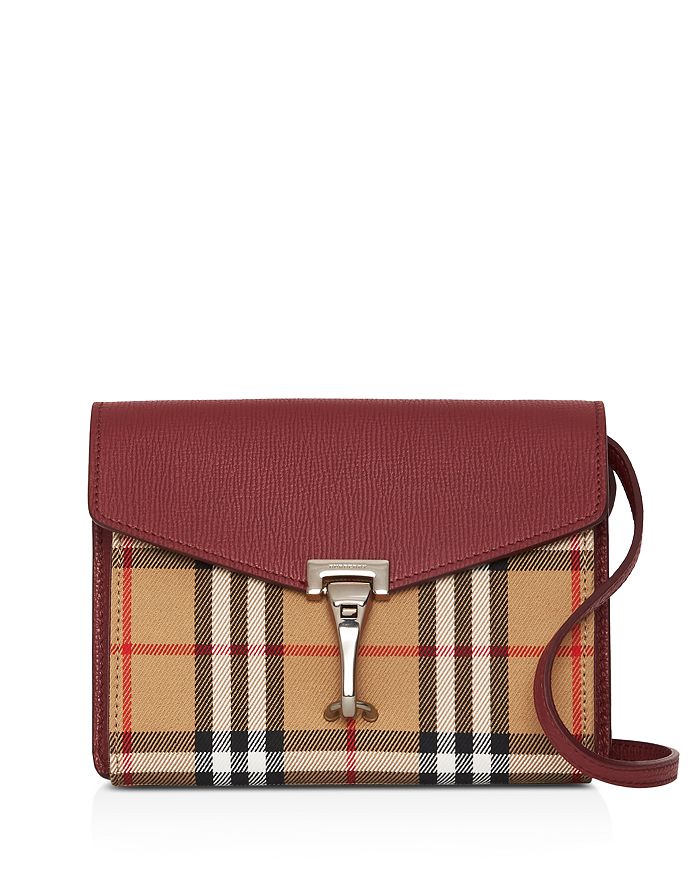 Burberry Macken Mini Vintage Check & Leather Crossbody Bloomingdale's