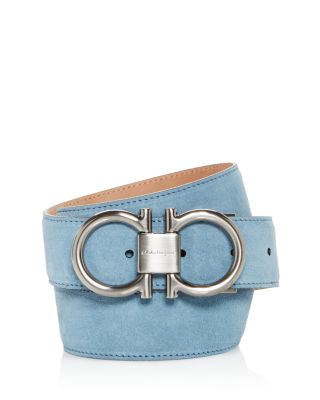 ferragamo blue suede belt