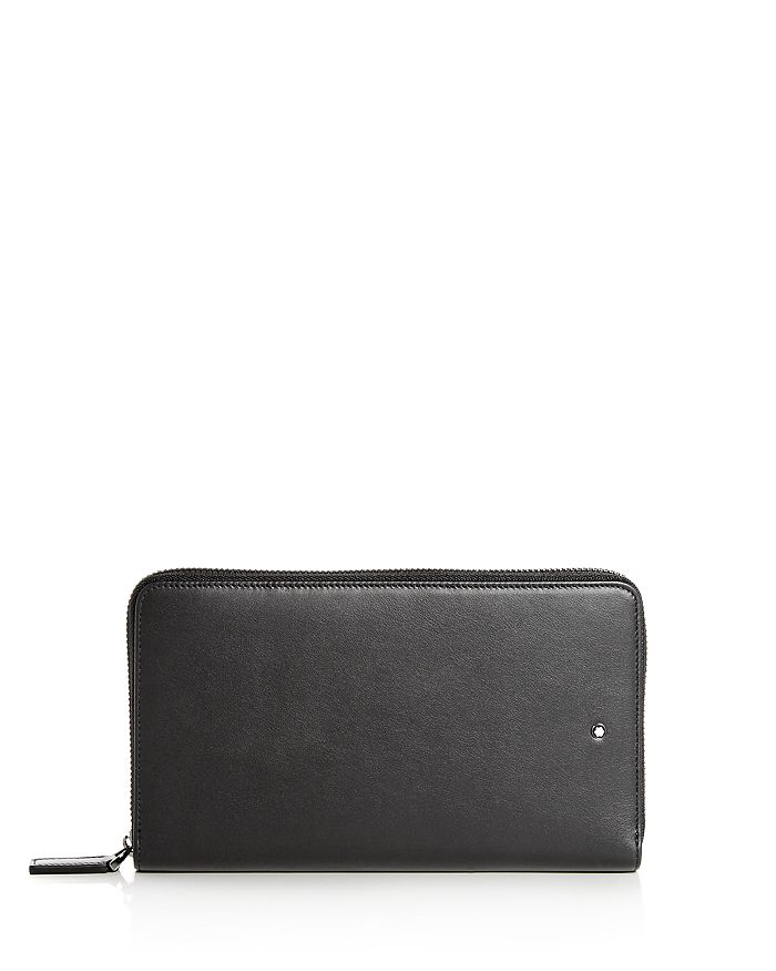 Montblanc Nightflight Leather Travel Wallet In Black | ModeSens