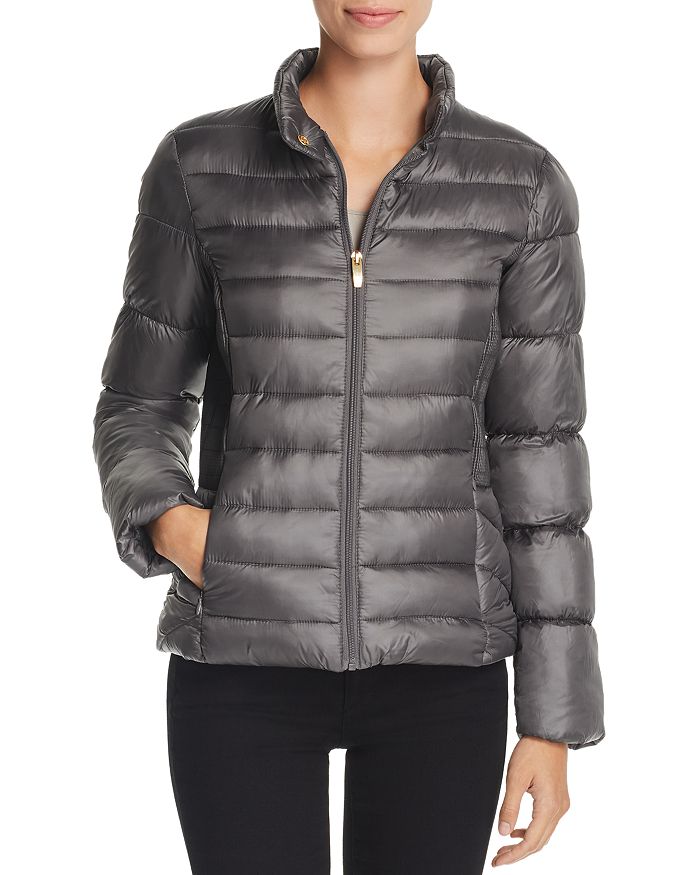 Via Spiga Short Packable Puffer Coat In Gray ModeSens
